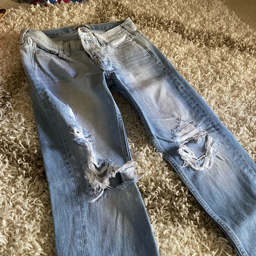 Distressed jeans